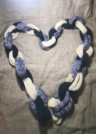 Дизайнерский креативный шарф венецианская цепь  ручная работа  hand made2 фото