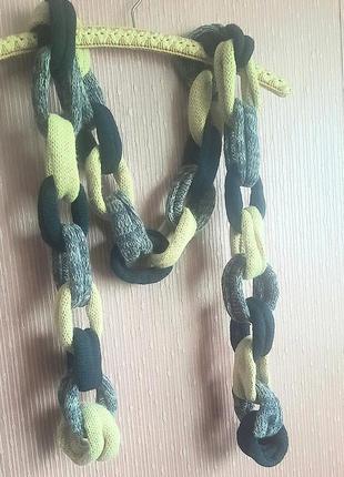 Дизайнерский креативный шарф венецианская цепь  ручная работа  hand made