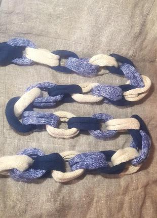 Дизайнерский креативный шарф венецианская цепь  ручная работа  hand made4 фото