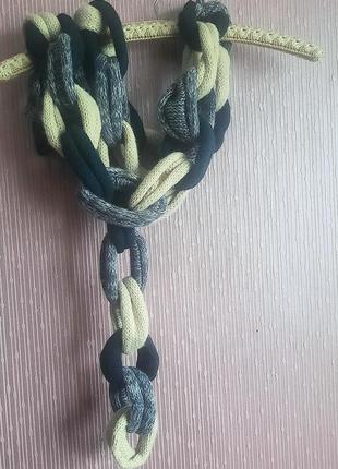 Дизайнерский креативный шарф венецианская цепь  ручная работа  hand made9 фото
