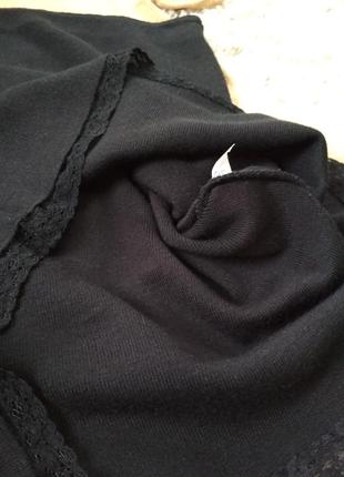 Актуальная вязаная юбка миди,черная, р. 36-403 фото