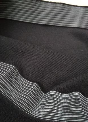 Актуальная вязаная юбка миди,черная, р. 36-408 фото