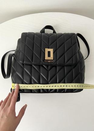 Женский брендовый кожаный рюкзак karl lagerfeld paris lafayette backpack оригинал карл лагерфельд ранец на подарок девушке6 фото