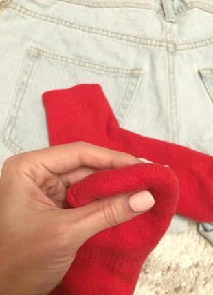Крутые яркие носки accessorize(37-39рр),красные теплые носочки2 фото