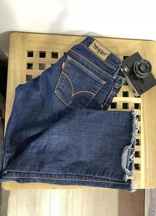 Тёмно-синие прямые джинсы levis 527 boot cut8 фото