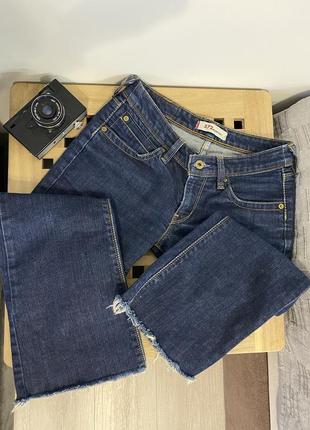Тёмно-синие прямые джинсы levis 527 boot cut2 фото