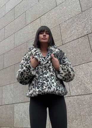 Шубка автоледи леопард