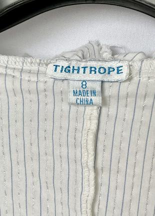Сорочка з рюшами оборками блуза 2000е y2k біла в смужку люрекс8 фото