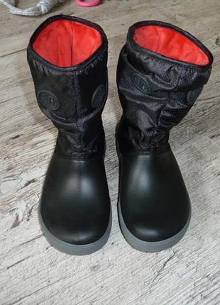 Новые сапоги crocs crocband, сапоги кроксы, р w7, потолка 23,5, на 37-37,5 гг