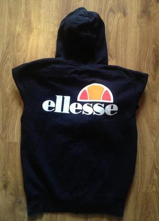 Крутое черное худи ellesse с большим лого 2
