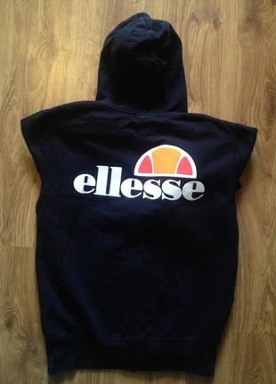 Крутое черное худи ellesse с большим лого2 фото