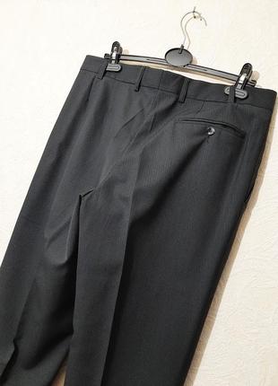 Італійські чоловічі брюки штани костюмні чорно-сіра смужка centro hamllton8 фото