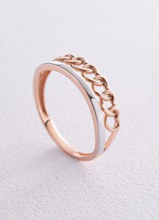 Золотое кольцо "сердечки" к07083