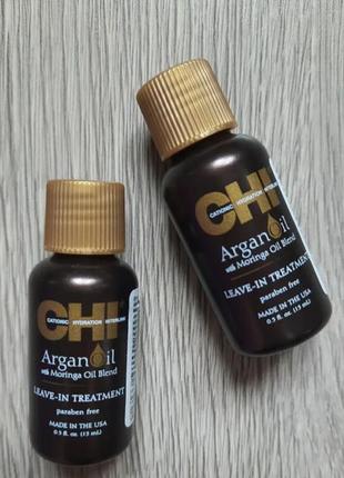 Восстанавливающее масло для волос chi argan oil миниатюра