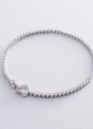 Золотой браслет "сердце" с бриллиантами 
бб0023ca