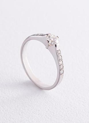 Помолвочное кольцо в белом золоте с бриллиантами 
км02351 фото