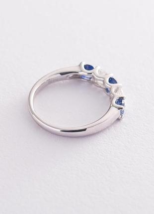 Золотое кольцо (сапфир, бриллиант) кб0207mi3 фото