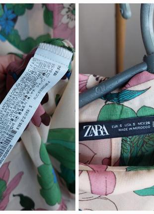 🌸сорочка /блуза в квітковий принт zara( розмір 36-38)6 фото
