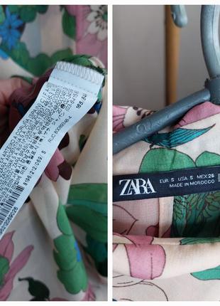 🌸сорочка /блуза в квітковий принт zara( розмір 36-38)5 фото