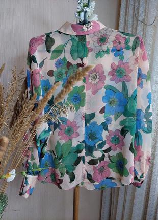 🌸сорочка /блуза в квітковий принт zara( розмір 36-38)9 фото