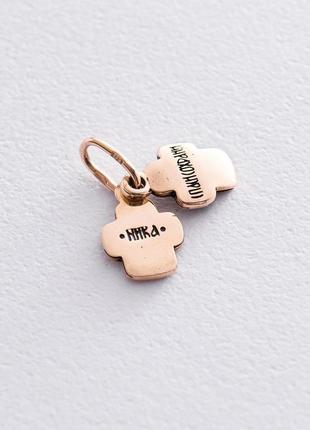 Золотая ладанка с божьей матерью (чернение) п03245