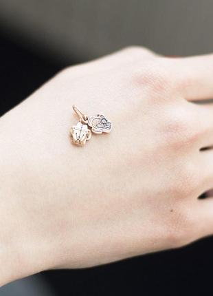 Золотая ладанка с божьей матерью (чернение) п03245