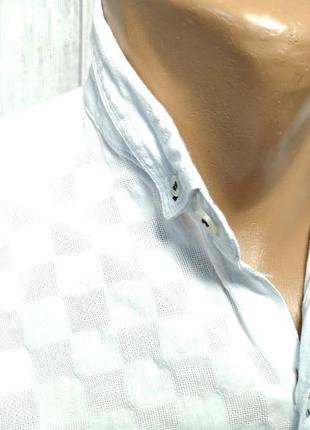 Рубашка стильная pin stripe, l, есть пятнышко на воротнике, уценка!3 фото