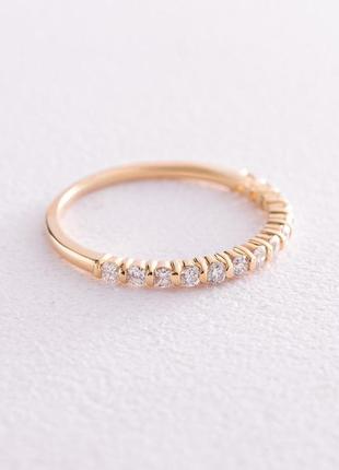 Золотое кольцо с дорожкой камней (бриллианты) 
кб0463ca3 фото
