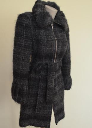 Шикарное шерстяное теплое буклированное пальто от zara3 фото