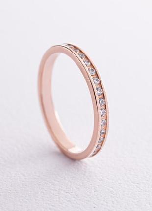 Золотое кольцо с дорожкой камней к023091 фото