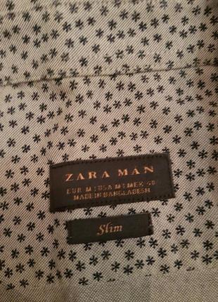 Сорочка zara slim fit розмір м3 фото