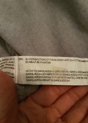 Рубашка zara slim fit размер м 6
