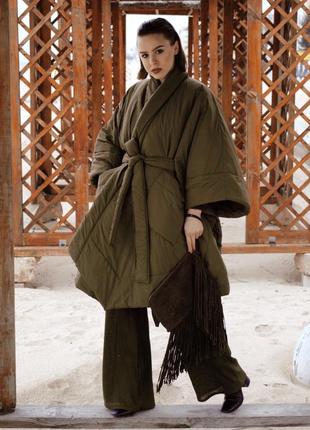 Пальто плащ кимоно кейп1 фото