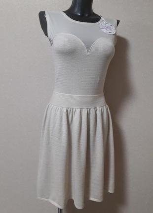 Красиве,комфортне трикотажне дихаюче сукню з деталями з сітки,р-ри m/l2 фото
