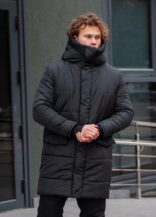 Куртка зимняя мужская, качественная теплая курточка, удлиненная парка, после платья