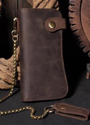 Чоловічий шкіряний гаманець ручної роботи1 фото