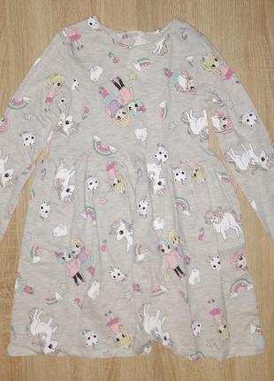Платье хлопковое h&m 6-10 лет