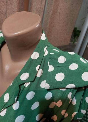Платье рубашка в горох.finery 4