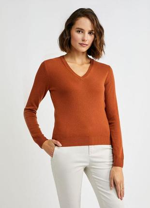 Вовеяний пуловер светр із 100% мериносової шерсті1 фото