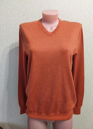 Вовеяний пуловер светр із 100% мериносової шерсті2 фото