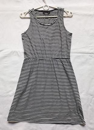 Летнее платье в трендовую полоску