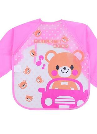 Нагрудник з рукавами слюнявчик для годування