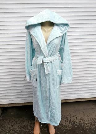 Жіночий лазневий теплий халат із капюшоном із заходом, завдовжки до підлоги турція фабрична 80% бавовна