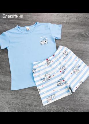 Детская пижама для девочки  футболка + шорты