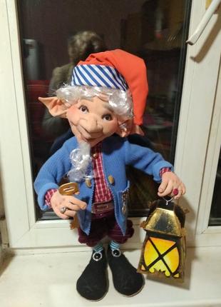 Добрый гном - текстильная интерьерная кукла-подарок сувенир