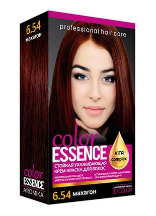 Крем-краска для волосся стійка, тон махагон 6.54 color essence1 фото