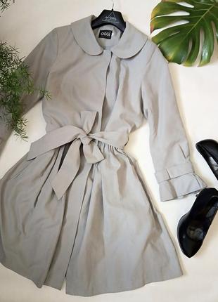 Серый дамский плащ с оригинальной пышной юбкой от oggi.