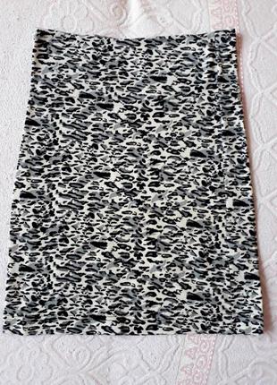 Трикотажная юбка леопард3 фото