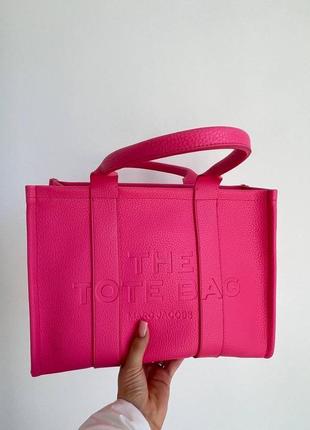 Велика вмістка сумка / marc jacobs tote bag pink mini / приваблива сумочка5 фото