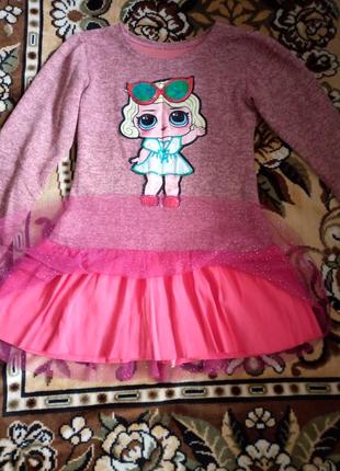 Теплое платье с куклой лол 3